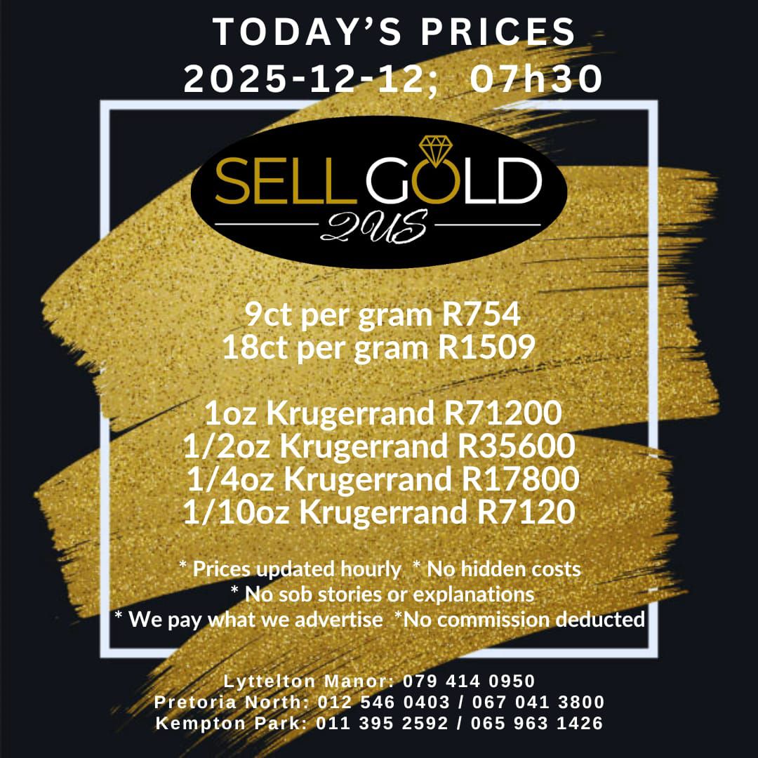 TODAY’S PRICES FROM SELL GOLD 2 US