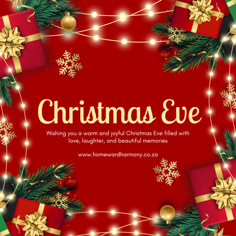 Red & Gold Modern Christmas Eve LinkedIn Post