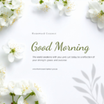 White and Green Simple Good Morning Instagram Post