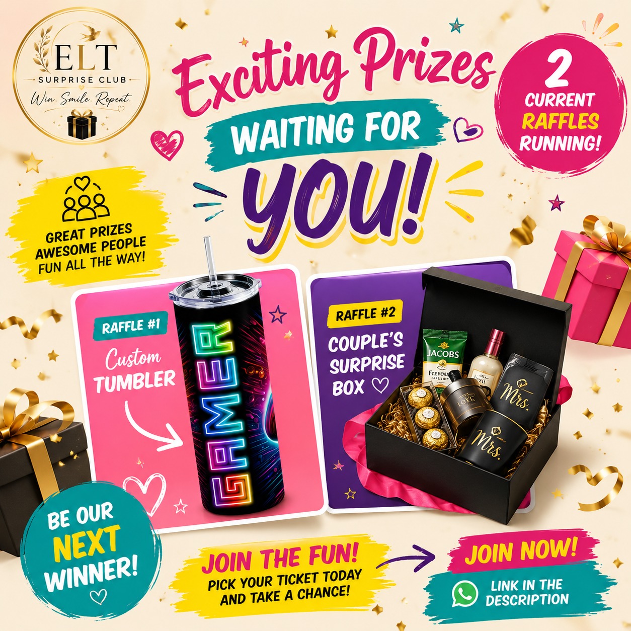 WANT TO WIN AWESOME PRIZES?
